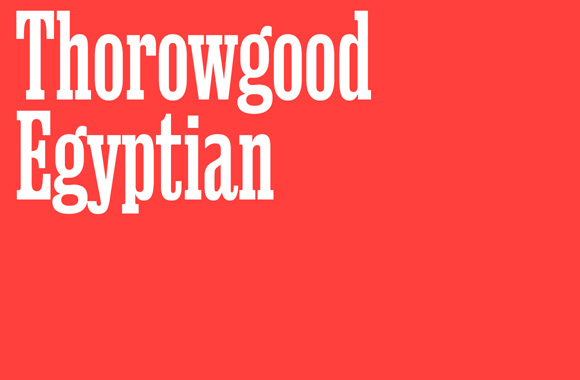 Schriftart Thorowgood Egyptian